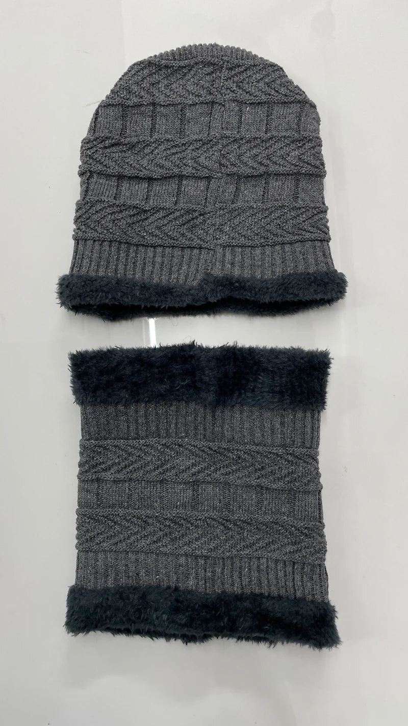 wool cap with neck warmer
